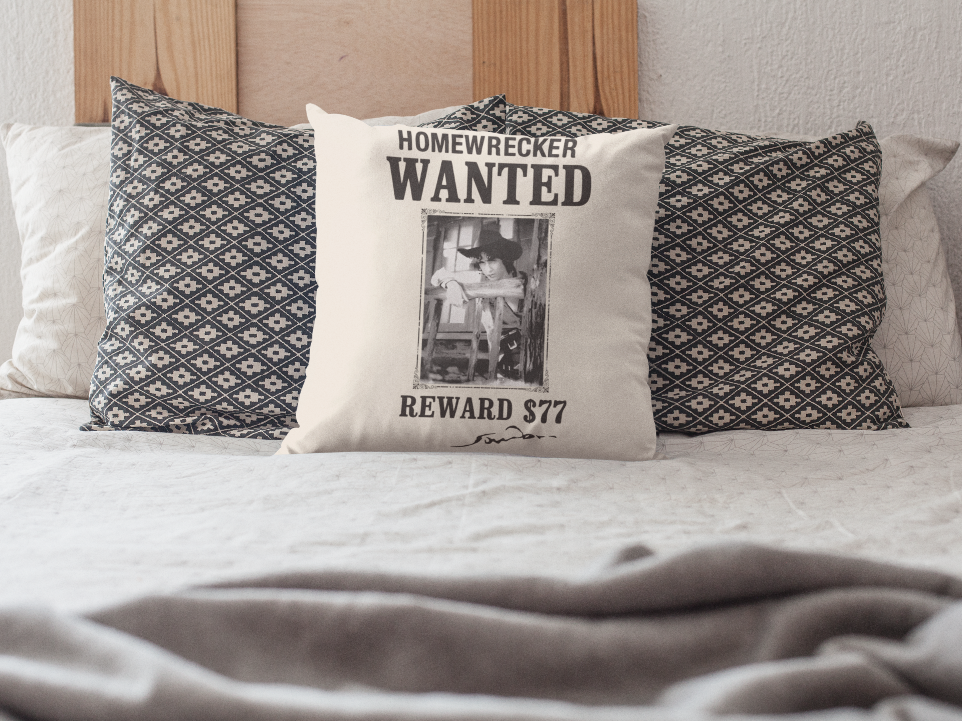 Homewrecker Wanted Pillow Case - Image 2