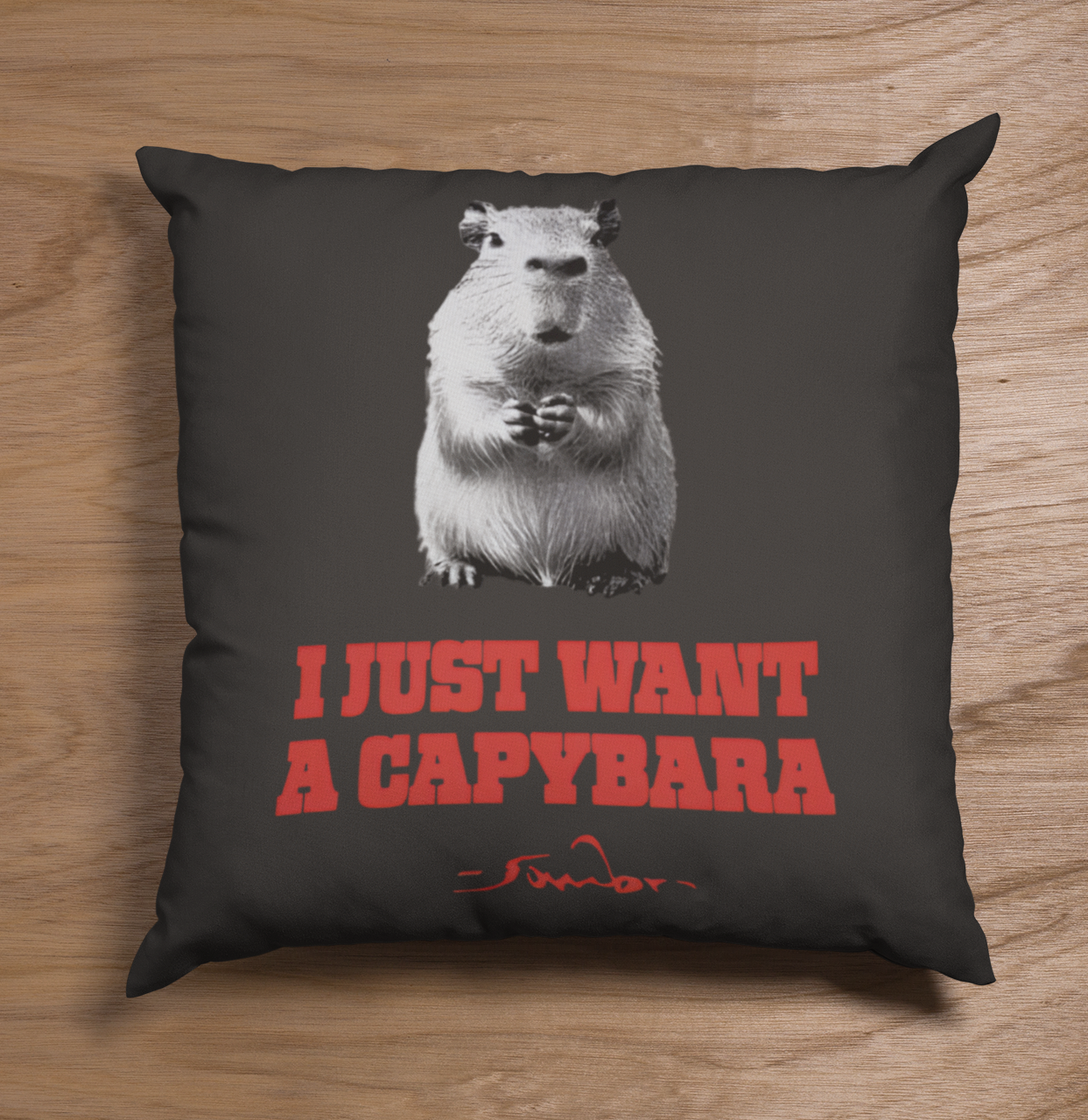 I Just Want A Capybara Pillow Case
