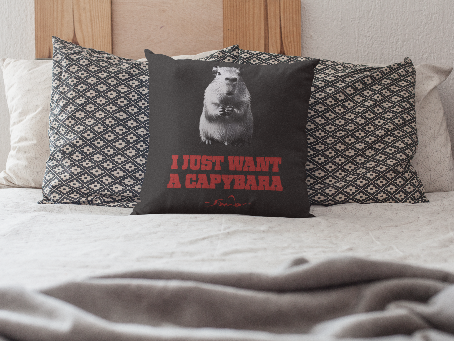 I Just Want A Capybara Pillow Case - Image 2